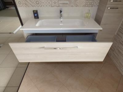 Easy bathroom cabinet sandblasted grey cm 100 with column - image 10
