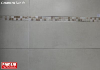 Rivestimento bagno grigio mosaico artistico Pamesa 25 x 70 cm. - immagine 3