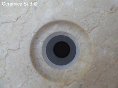 Lavabo a colonna sferico marmo pietra/crema d 45 x h 90 cm - immagine 14