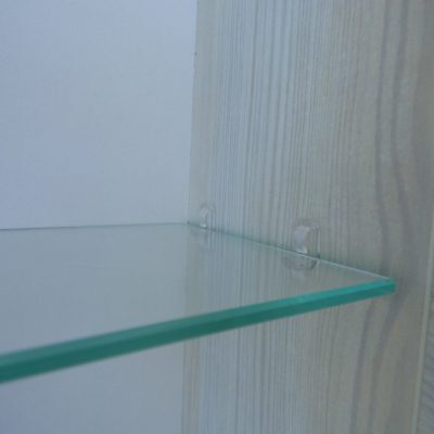 Corals 60 cm moderner hängender Badezimmerschrank. gebleichter Eichenholzeffekt mit Säule - Bild 10