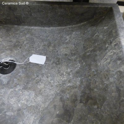 Lavabo squadrato scuro pietra marmorea da appoggio rettangolare 35 X 60 X H. 12 - immagine 6