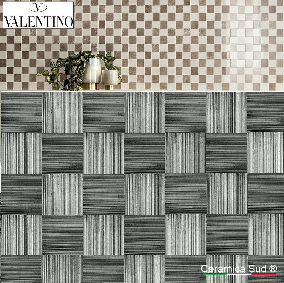 Ceramica Sud Rivestimento decorativo per pareti intreccio platino Piemme  Valentino 60 x 60 cm.