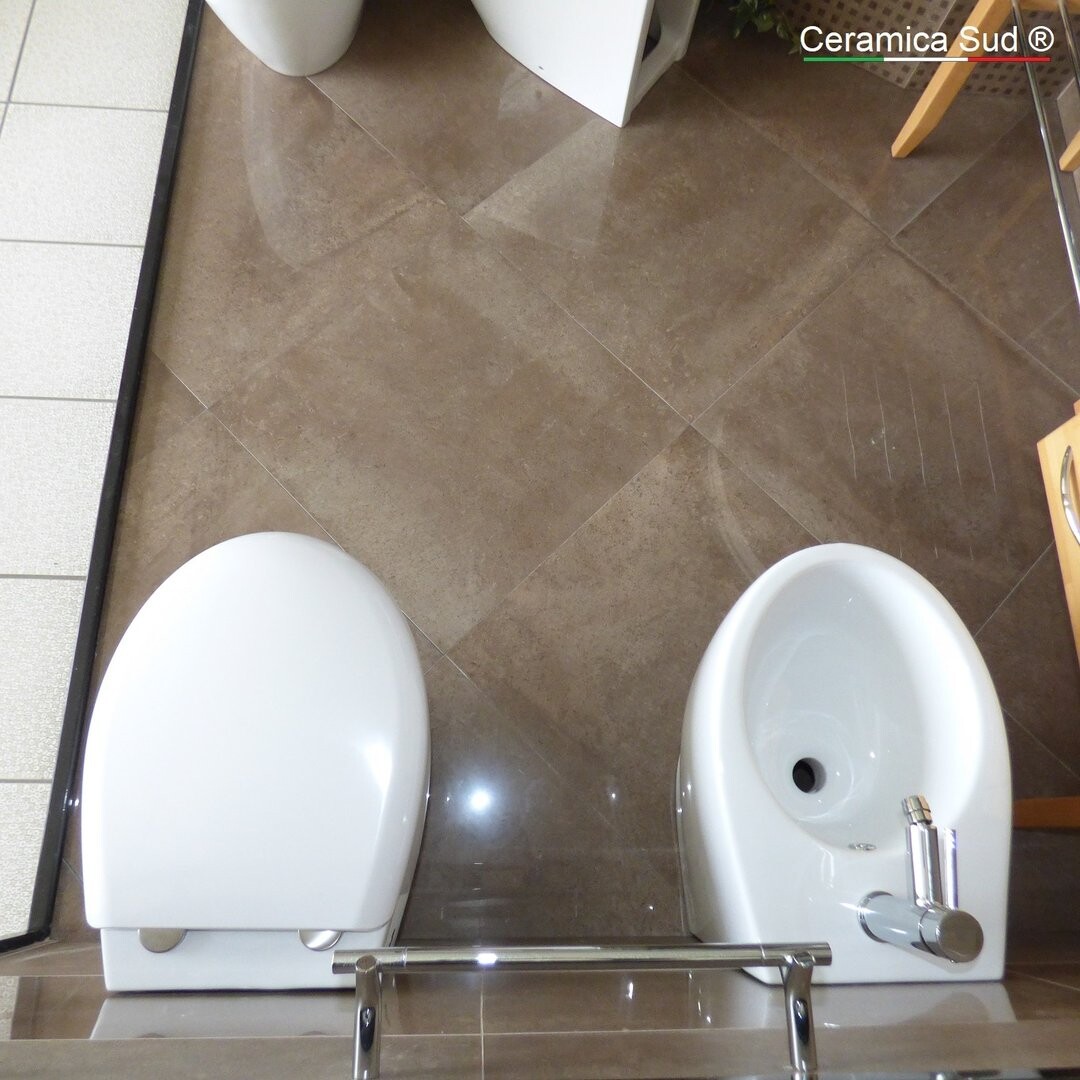 Sanitari a terra filo muro Made in Italy - Wc + Bidet + Copri-wc - Prima scelta CERTIFICATA © - immagine 8