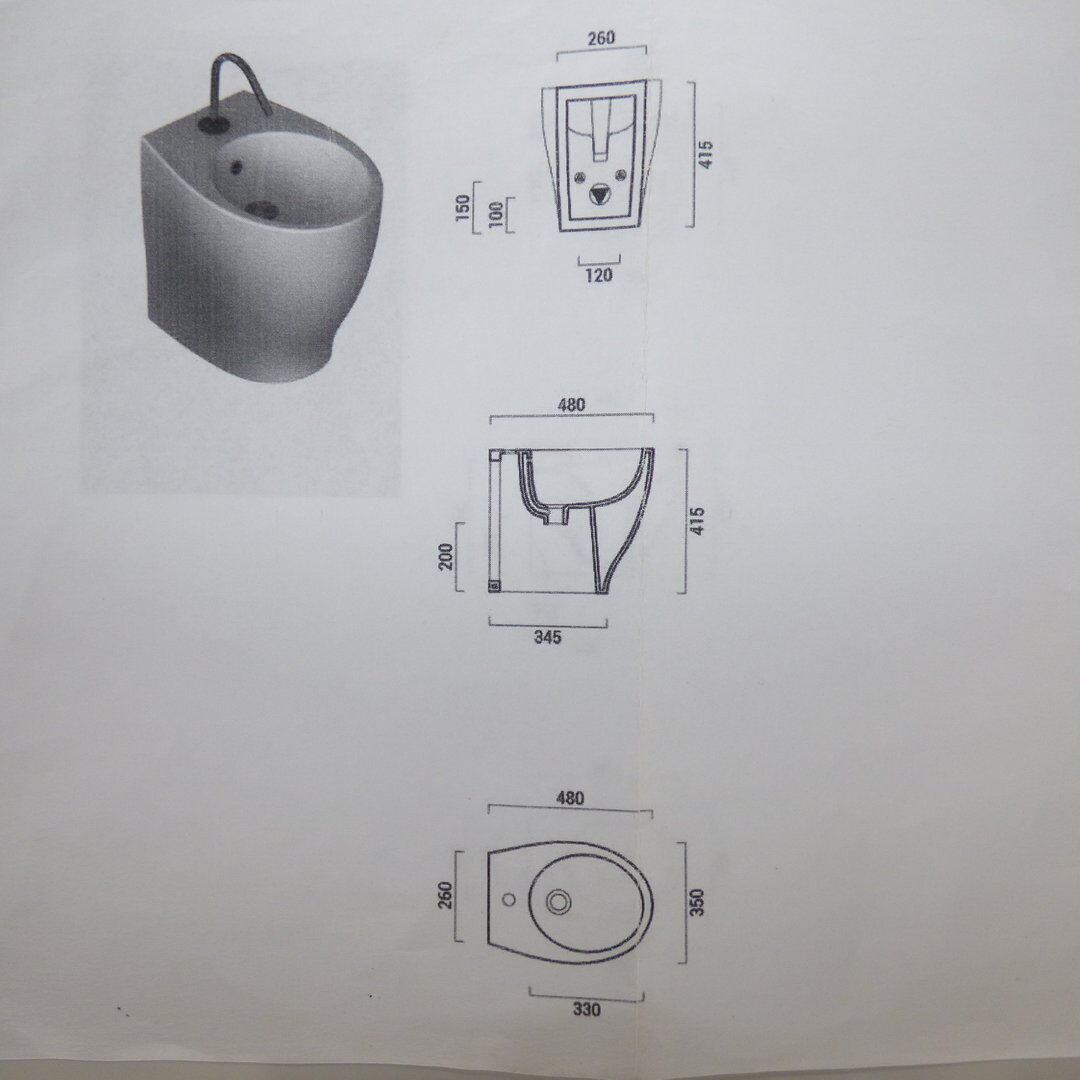 Sanitari a terra filo muro Made in Italy - Wc + Bidet + Copri-wc - Prima scelta CERTIFICATA © - immagine 10