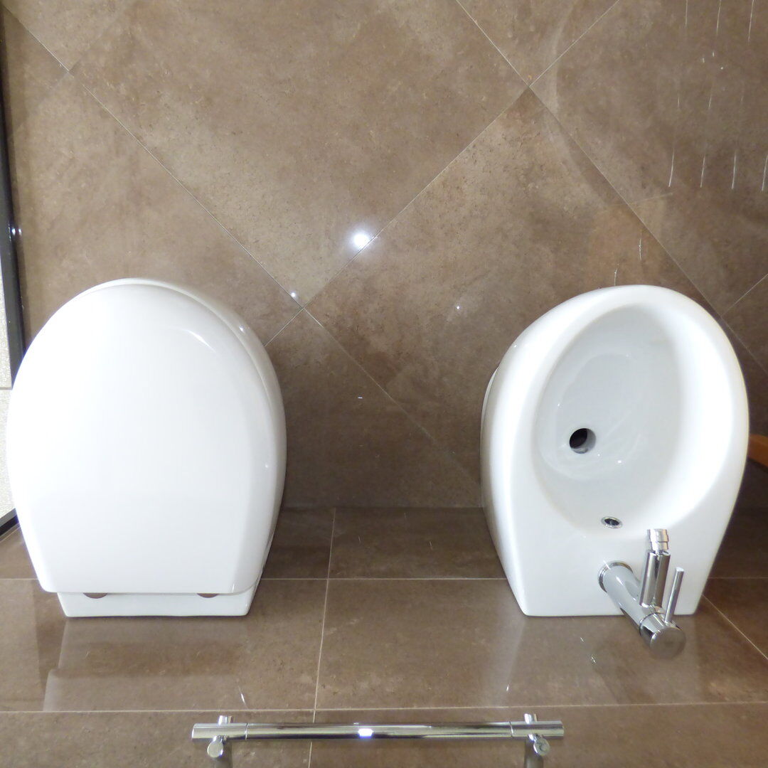 Sanitari a terra filo muro Made in Italy - Wc + Bidet + Copri-wc - Prima scelta CERTIFICATA © - immagine 6