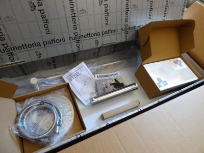 Paffoni-Duschsäule aus Stahl mit Umsteller und Thermostat ZCOL500AC – ERSTE WAHL – Bild 7