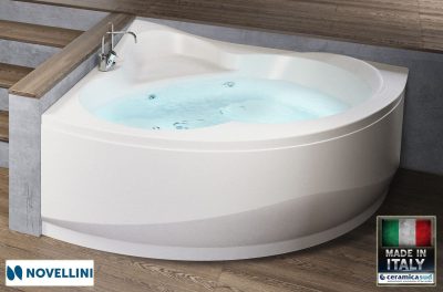 NOVELLINI UNA symmetriskt hörnbadkar med hydro - bild 2