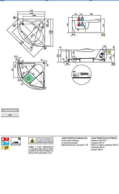 NOVELLINI Vasca angolare UNA simmetrica senza idro - immagine 4