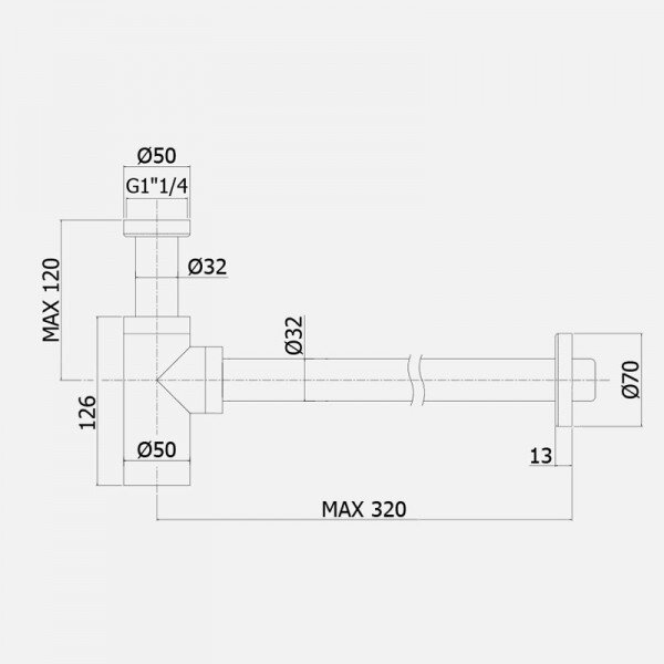 prezzo_e_offerte_zacc_393_paffoni-mod-acier-siphon-a-bouteille en acier inoxydable