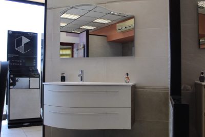 Bathroom cabinet suspended design two-tone wood effect 106 cm. Made in Italy - image 4