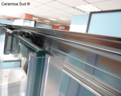 Rechteckige Duschabtrennung Eckquadrat 70 x 110 cm. 6 mm dickes Anti-Kalk-Glas. - Bild 8