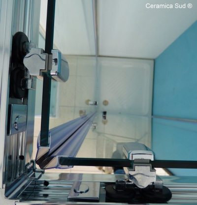 Rectangular shower box Piazza corner 70 x 120 cm. 6 mm thick anti-limescale glass. - image 5