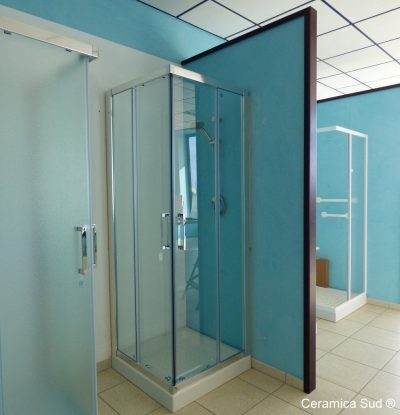 Rectangular shower box Piazza corner 70 x 120 cm. 6 mm thick anti-limescale glass. - image 29