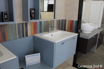 Bathroom Cabinet Wall-hung Double Sink and Column - Mix Blue / Indigo (Copy) - image 6