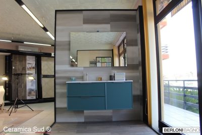 Berloni suspended bathroom cabinet emerald color 120 cm. Made in Italy - image 11