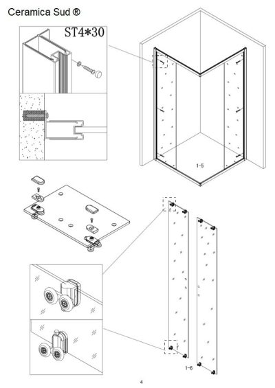 Rektangulär duschvägg Hörn fyrkantig 75 x 90 cm. 6 mm tjockt anti-kalkglas. - bild 40