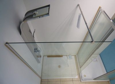 Inloopdouchescherm van 140 cm. DUBBELE BEVEL kristal - afbeelding 14