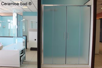 Box doccia nicchia Shower opaco entrata centrale regolabile 165 - 166 - 167 - 168 - 169 - 170 - 171 - immagine 3