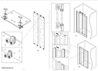 Box doccia nicchia Shower opaco entrata centrale regolabile 165 - 166 - 167 - 168 - 169 - 170 - 171 - immagine 17