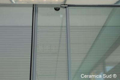Gjennomsiktig dusjnisje dusjkabinett 2 dører justerbar i 109 - 110 - 111 - 112 - 113 - 114 - 115cm - bilde 6