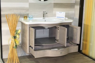 Eban hangend badkamermeubel 105 cm. massief hout - MADE IN ITALY - afbeelding 6