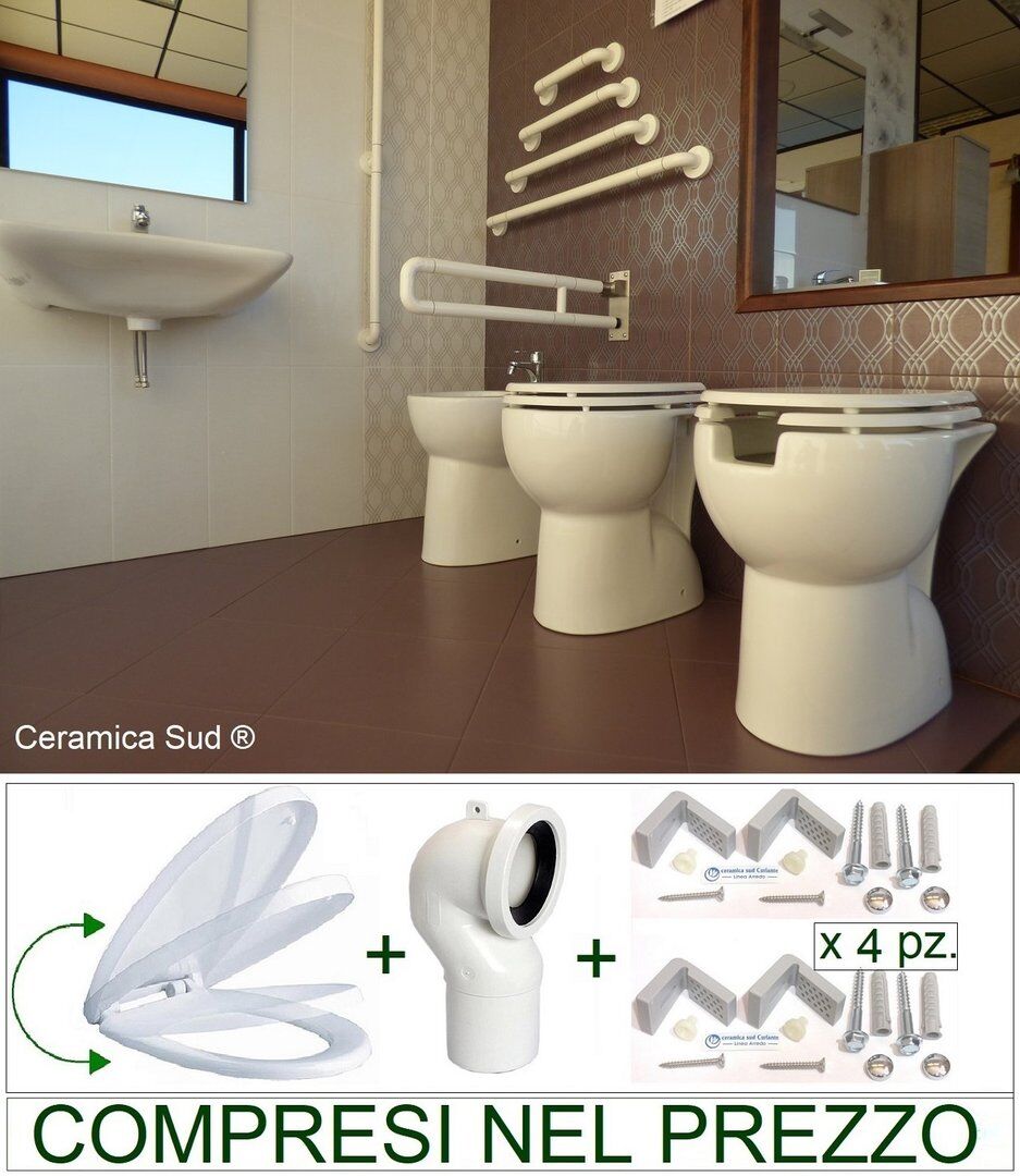 WC, BIDET e LAVABO bagno per disabili ed anziani Prima scelta - CERTIFICATA  © - Ceramica Sud