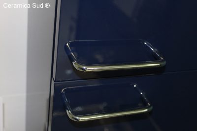 80 cm. Bathroom Cabinet with column included, midnight blue color - image 7