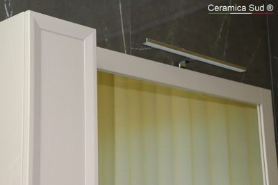 Dove grey suspended bathroom cabinet with EBAN column, luxurious size 130 cm. - BEST QUALITY - image 9