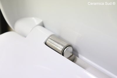Lille italiensk ophængt sanitetsgrej 48 cm. Fælgefri Domus Falerii - Toilet + Bidet + Toiletbetræk + beslag - billede 4