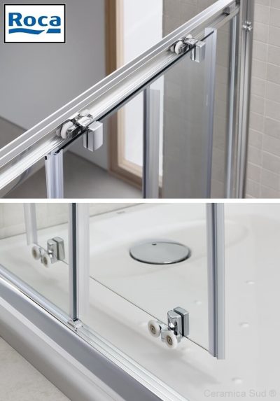 Box doccia nicchia Roca Group a 4 ante con apertura centrale da 154 - 155 - 156 - 157 - 158 - 159 cm - immagine 3
