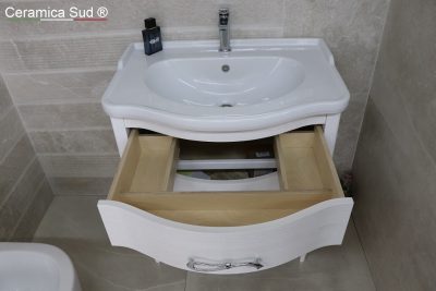 EBAN Total White classic bathroom cabinet with 75 cm porcelain sink. - BEST QUALITY - image 10