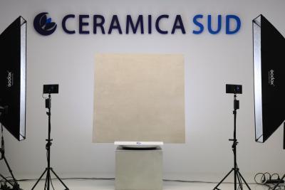STOCK Ultimi metri Pavimento in Gres Porcellanato effetto resina spatolata beige dorato 120 cm.
