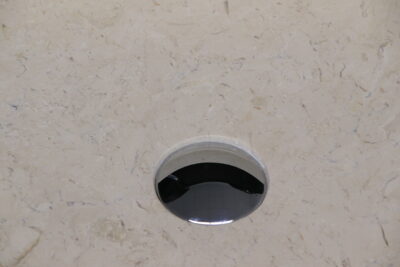 Lavabo appoggio 50 cm. PILETTA INCLUSA marmo beige Armonie - Lotto di cava varietà superiore - immagine 5