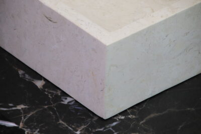 Lavabo appoggio 60 cm. PILETTA INCLUSA marmo beige Armonie - Lotto di cava varietà superiore - immagine 7