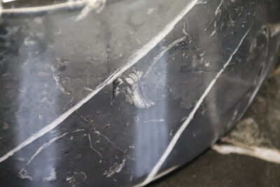 Runt bänk tvättställ 40 cm. AVFALL INGÅR MARQUINIA marmor - Massor av överlägsen sort stenbrott - bild 9
