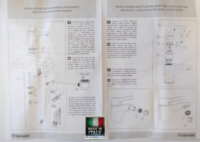 Miscelatori Frattini Serie NEW BT con Cromatura Trivalente - MINUTERIA e flessibili in Acciaio Inox - immagine 7