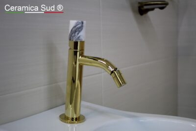 Valmistatud Itaalias kuldsed valamukraanid + bidee koos kuldsete äravoolutorudega – pilt 8