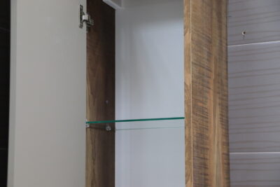 Erbjudande MOON upphängt badrumsskåp med 80 cm pelare. träeffekt - MADE IN ITALY - bild 14