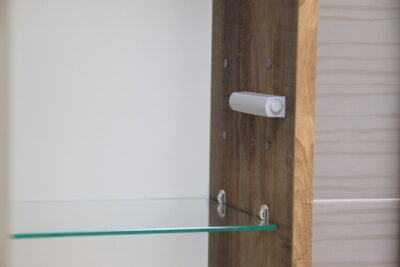 Erbjudande MOON upphängt badrumsskåp med 80 cm pelare. träeffekt - MADE IN ITALY - bild 16