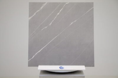 Pavimento effetto marmo grigio venato 90 x 90 cm. rettificato - immagine 3