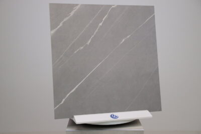 Pavimento effetto marmo grigio venato 90 x 90 cm. rettificato - immagine 4