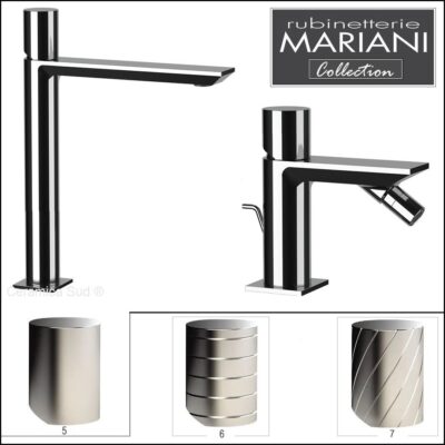 Set Miscelatori Mariani Serie 5 CANNA ALTA per lavabi alti da appoggio PILETTE INCLUSE