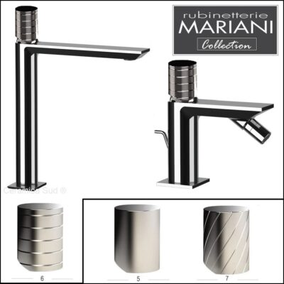 Set Miscelatori Mariani Serie 6 CANNA ALTA per lavabi alti da appoggio PILETTE INCLUSE