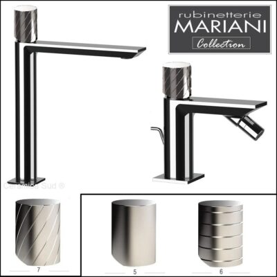 Set Miscelatori Mariani Serie 7 CANNA ALTA per lavabi alti da appoggio PILETTE INCLUSE