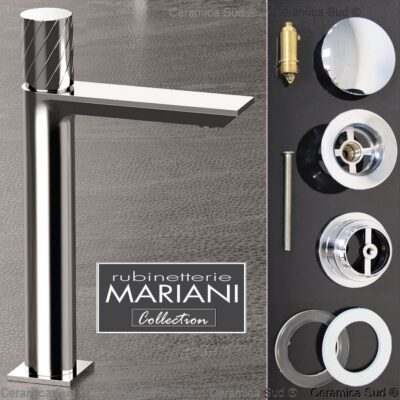 Mariani Series 7 blandarsats HÖG UTTAG för tvättställ med höga bänkskivor AVFALL INGÅR - bild 3