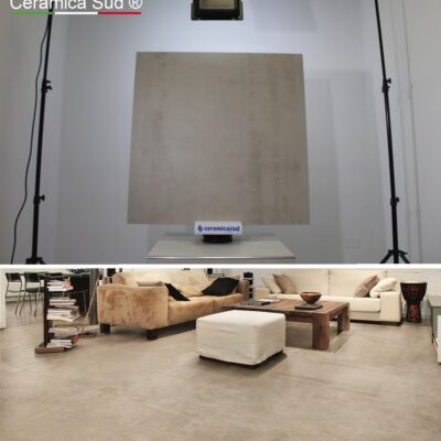 Pavimento effetto pietra grigia 90 x 90 cm. - Rettificato