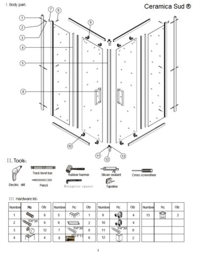 Eckduschkabine mit Toleranz 65, 66, 67 x 85, 86, 87 cm. zertifizierter Kristall – Bild 9
