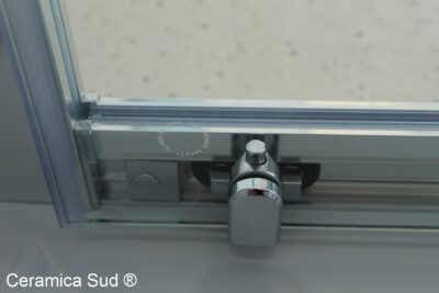 Rectangular shower box 70 x 105 -106 - 107 - 108 - 109 cm one fixed side with sliding wall - image 7