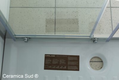 Rektangulært brusekabine 70 x 117 - 118 - 119 - 120 - 121 cm en fast side med skydevæg - billede 5