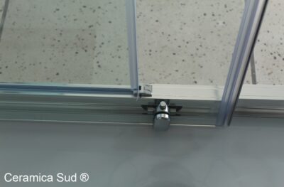 Rektangulært brusekabine 70 x 117 - 118 - 119 - 120 - 121 cm en fast side med skydevæg - billede 6